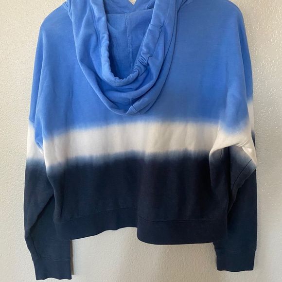 Calvin Klein Ladies Blue Dip Dye Hoodie Size M - Picture 4 of 6